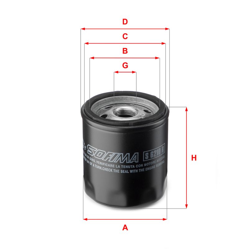 Alyvos filtras SOFIMA S 6210 R