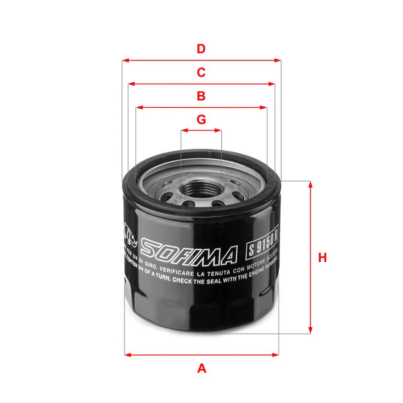 Alyvos filtras SOFIMA S 9150 R