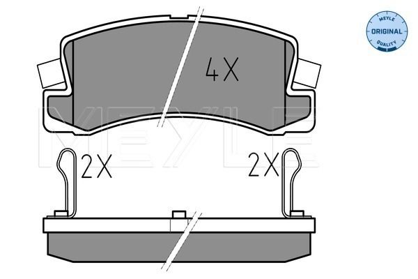 Brake Pad Set, disc brake MEYLE 025 200 7615/W