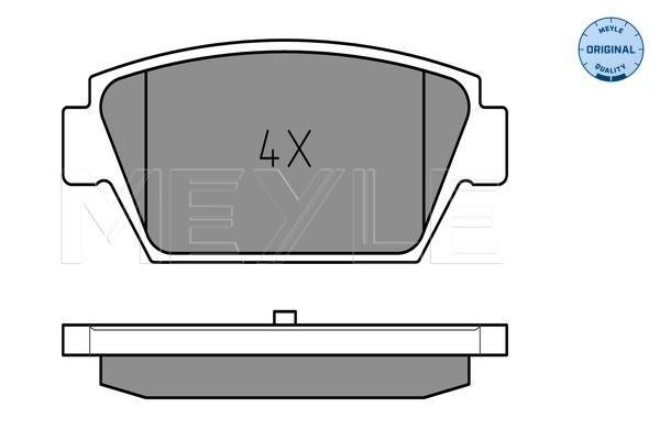 Brake Pad Set, disc brake MEYLE 025 211 2514