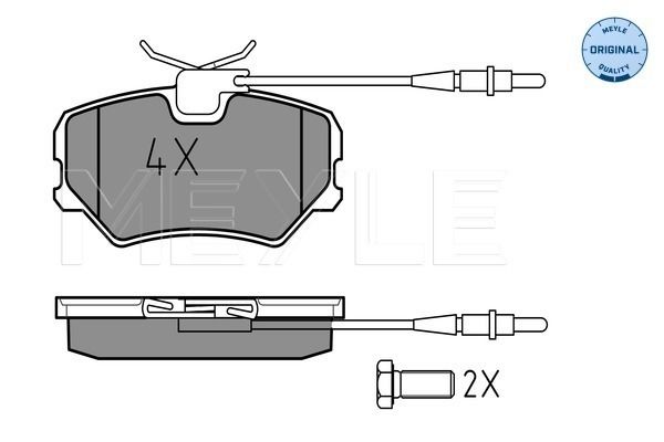 Brake Pad Set, disc brake MEYLE 025 212 0918/W