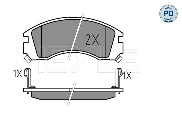 Brake Pad Set, disc brake MEYLE 025 213 6315/PD