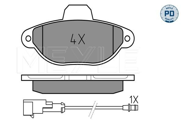 Brake Pad Set, disc brake MEYLE 025 214 3617/PD