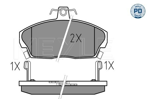 Brake Pad Set, disc brake MEYLE 025 215 1518/PD