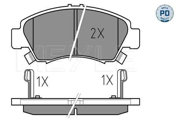 Brake Pad Set, disc brake MEYLE 025 216 9715/PD