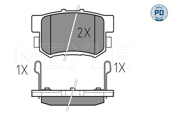 Brake Pad Set, disc brake MEYLE 025 217 1914/PD