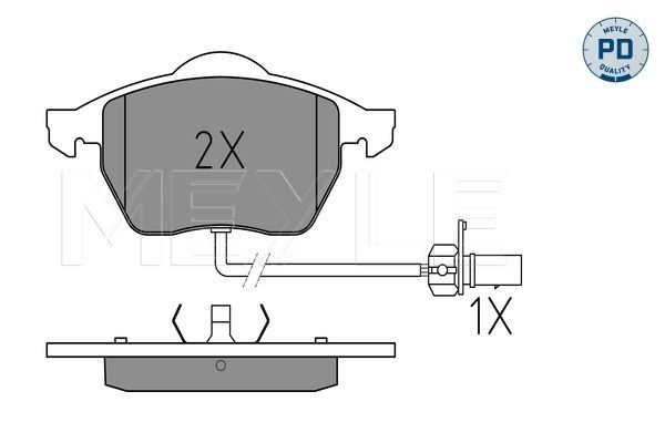 Brake Pad Set, disc brake MEYLE 025 218 4919/PD