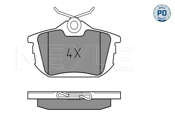 Brake Pad Set, disc brake MEYLE 025 218 6115/PD