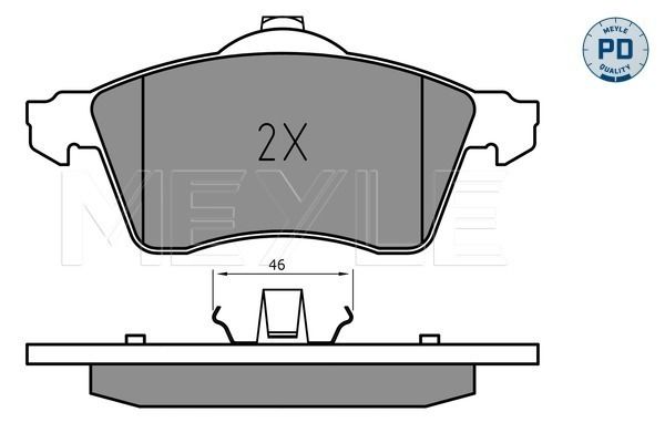 Brake Pad Set, disc brake MEYLE 025 218 8319/PD