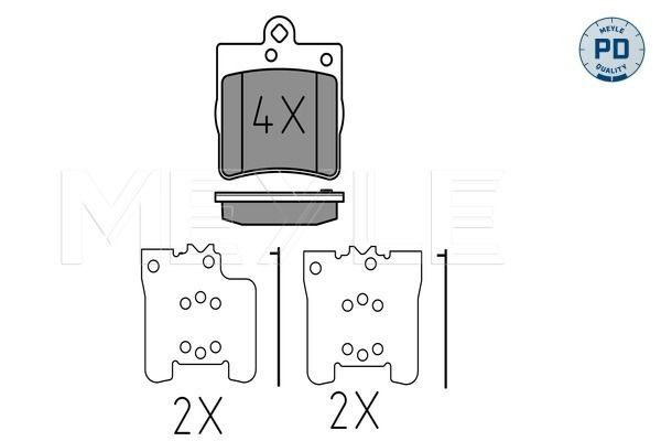 Brake Pad Set, disc brake MEYLE 025 219 1915/PD