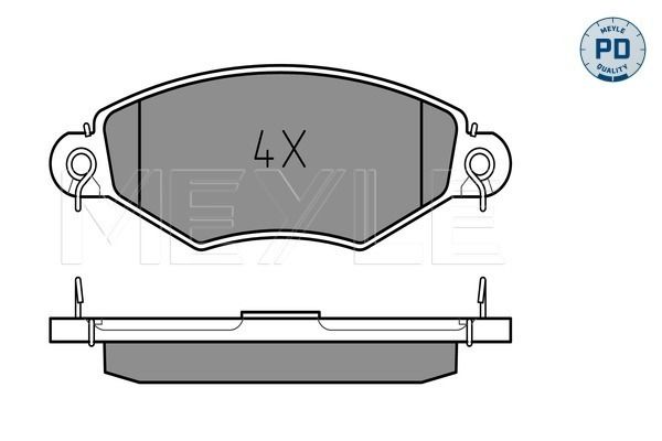 Brake Pad Set, disc brake MEYLE 025 219 8018/PD