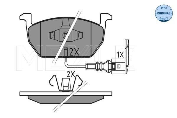 Brake Pad Set, disc brake MEYLE 025 220 3517