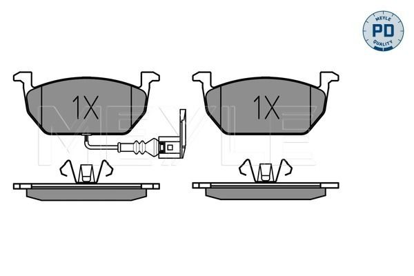 Brake Pad Set, disc brake MEYLE 025 220 3517/PD