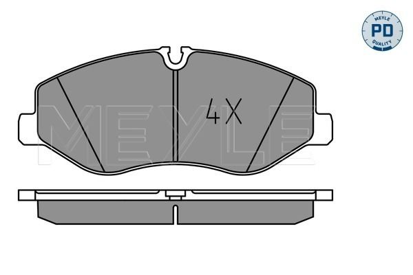 Brake Pad Set, disc brake MEYLE 025 220 6221/PD