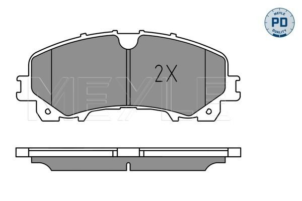 Brake Pad Set, disc brake MEYLE 025 221 1716/PD