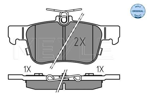 Brake Pad Set, disc brake MEYLE 025 222 3116