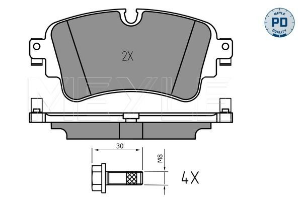 Brake Pad Set, disc brake MEYLE 025 223 0817/PD