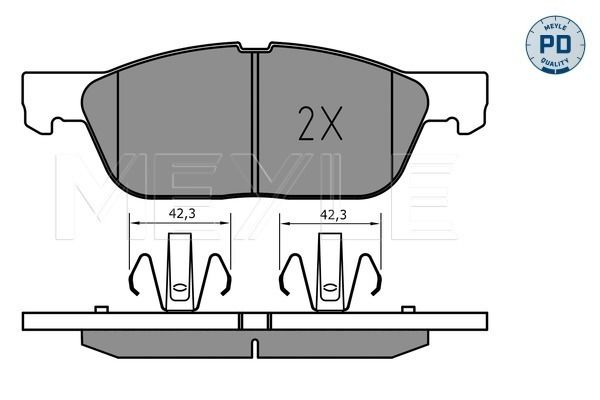 Brake Pad Set, disc brake MEYLE 025 224 1219