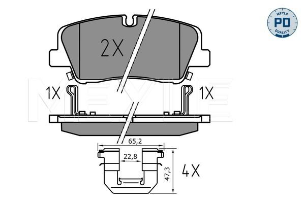 Brake Pad Set, disc brake MEYLE 025 224 1817/PD