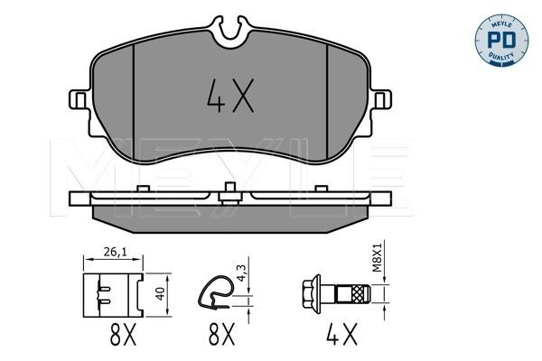 Brake Pad Set, disc brake MEYLE 025 228 0219/PD