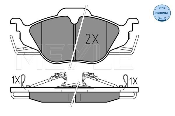 Brake Pad Set, disc brake MEYLE 025 230 6317/W