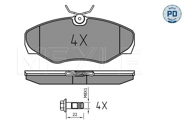 Brake Pad Set, disc brake MEYLE 025 230 9918/PD