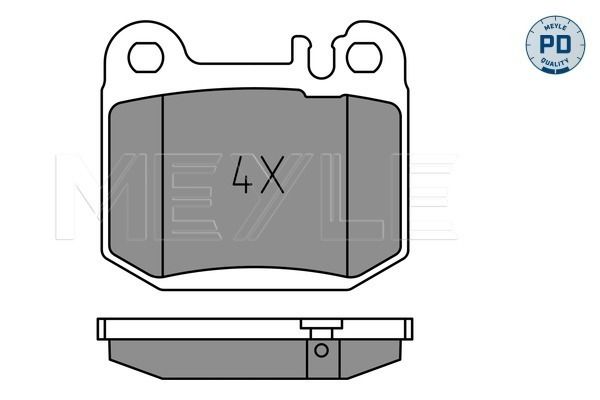 Brake Pad Set, disc brake MEYLE 025 231 5715/PD