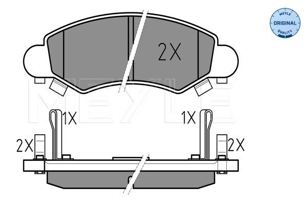 Brake Pad Set, disc brake MEYLE 025 232 5316/W