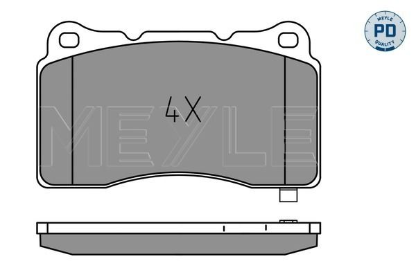 Brake Pad Set, disc brake MEYLE 025 233 2516/PD