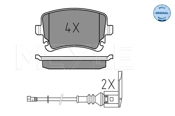 Brake Pad Set, disc brake MEYLE 025 233 2617/W