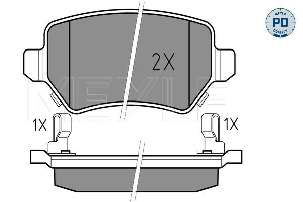 Brake Pad Set, disc brake MEYLE 025 234 1715/PD