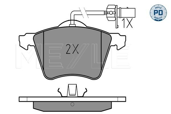 Brake Pad Set, disc brake MEYLE 025 234 1819/PD