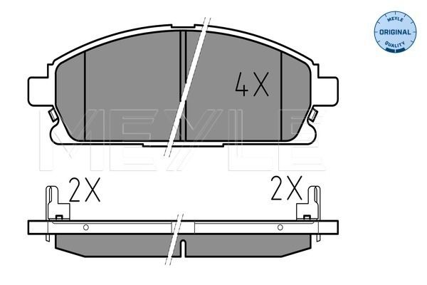 Brake Pad Set, disc brake MEYLE 025 234 2016/W