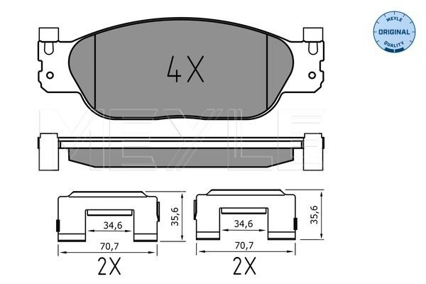 Brake Pad Set, disc brake MEYLE 025 234 2318