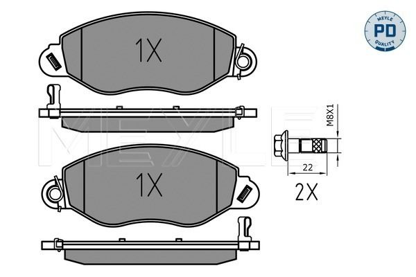 Brake Pad Set, disc brake MEYLE 025 234 3418/PD