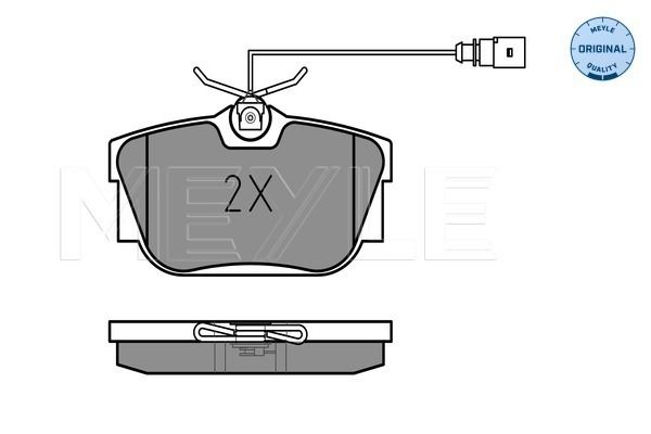 Brake Pad Set, disc brake MEYLE 025 234 4616/W