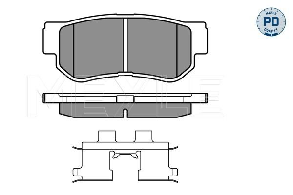 Brake Pad Set, disc brake MEYLE 025 235 4314/PD