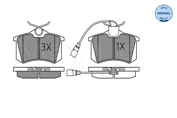 Brake Pad Set, disc brake MEYLE 025 235 5417/W