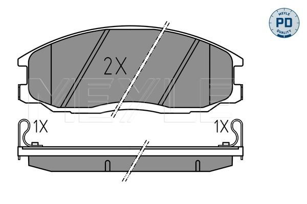 Brake Pad Set, disc brake MEYLE 025 235 6916/PD