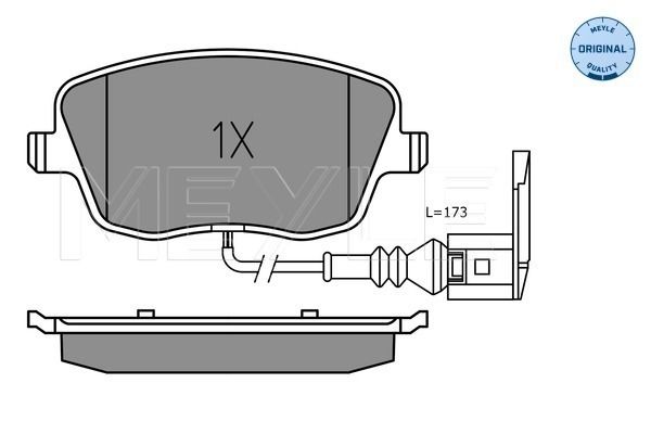 Brake Pad Set, disc brake MEYLE 025 235 8118/W