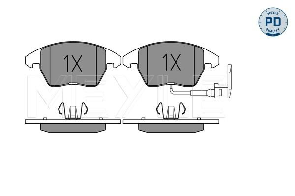 Brake Pad Set, disc brake MEYLE 025 235 8720/PD