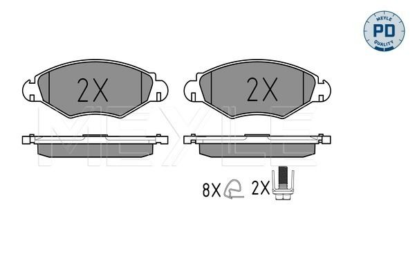 Brake Pad Set, disc brake MEYLE 025 235 9718/PD