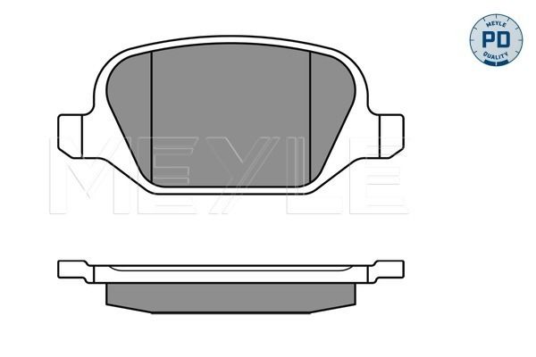 Brake Pad Set, disc brake MEYLE 025 236 0113/PD