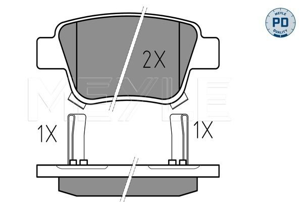 Brake Pad Set, disc brake MEYLE 025 236 2016/PD