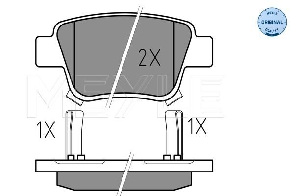 Brake Pad Set, disc brake MEYLE 025 236 2016/W