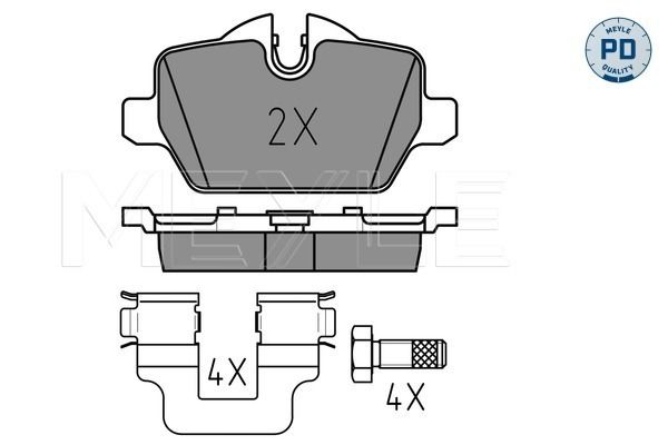 Brake Pad Set, disc brake MEYLE 025 236 2316/PD