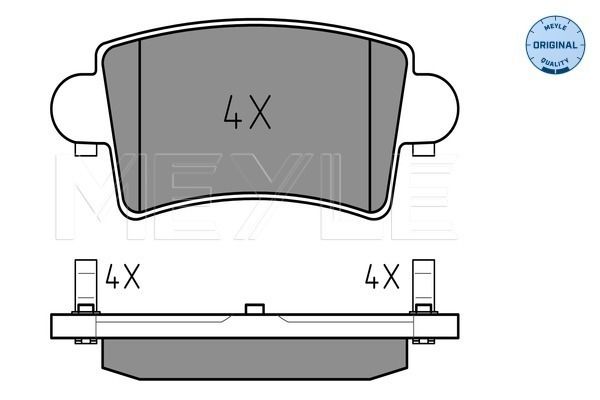 Brake Pad Set, disc brake MEYLE 025 236 6916