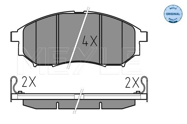 Brake Pad Set, disc brake MEYLE 025 236 9816/W