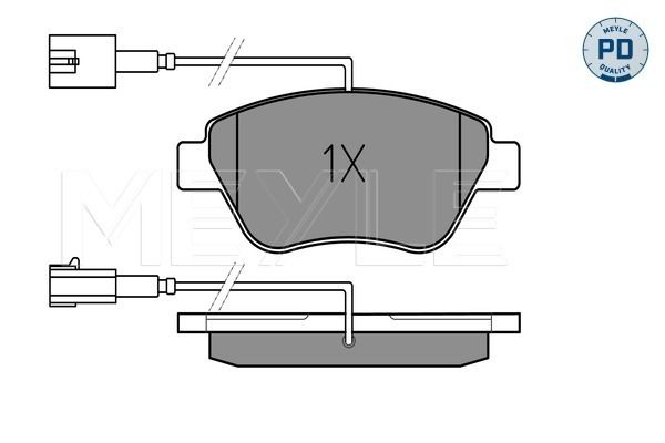 Brake Pad Set, disc brake MEYLE 025 237 0517/PD