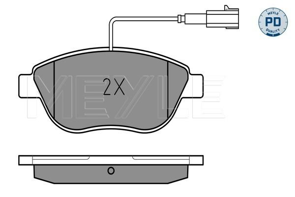 Brake Pad Set, disc brake MEYLE 025 237 0918/PD